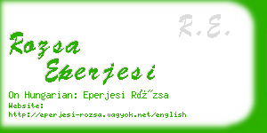 rozsa eperjesi business card